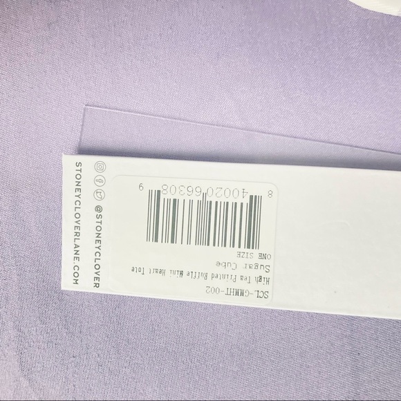 RARE Stoney Clover Lane Mini Heart Tote -Sugar Cube - Picture 4 of 5